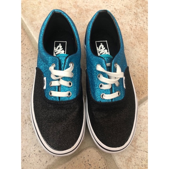 blue sparkly vans